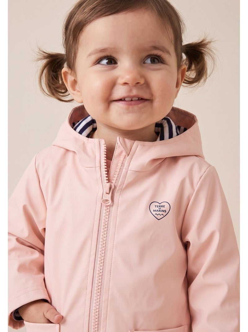Ciré fille imperméable avec capuche - terre de marins Rose - Kiabi