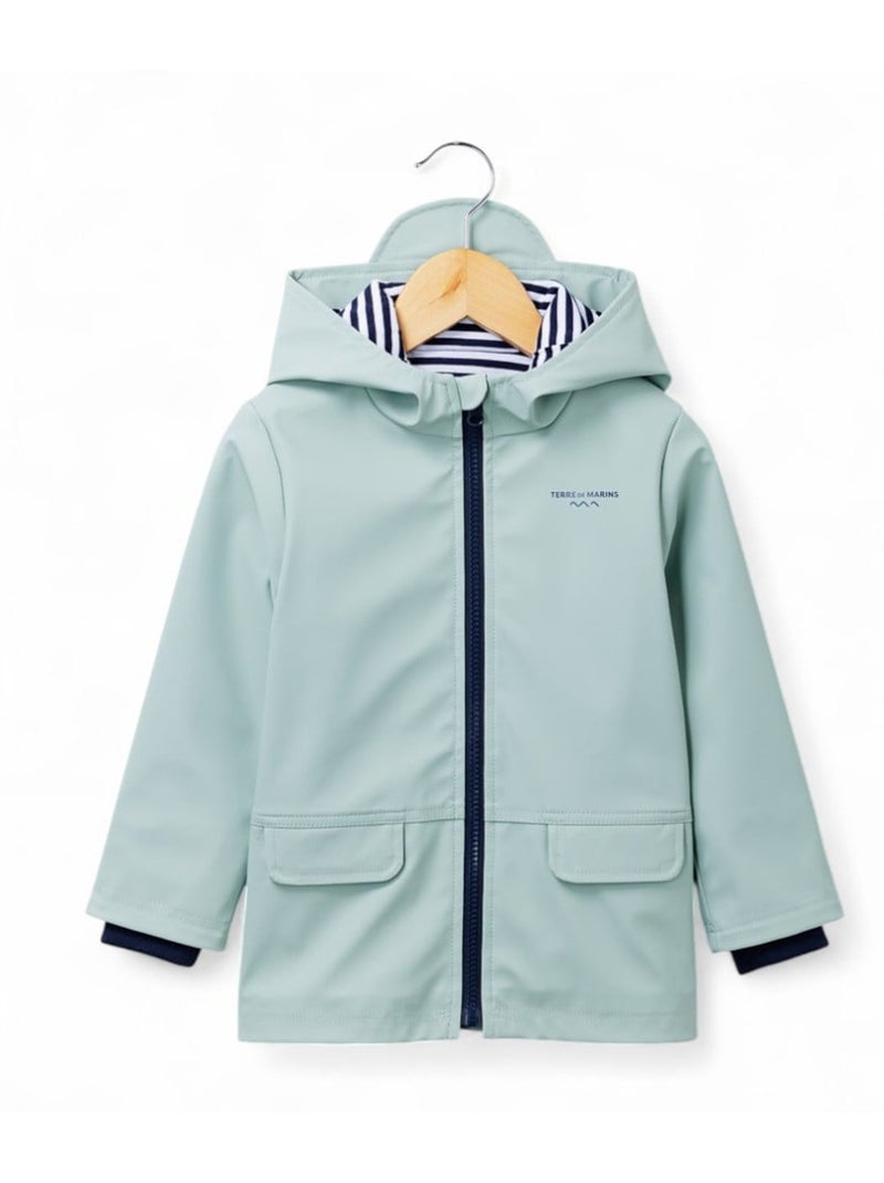 Ciré fille imperméable avec capuche - terre de marins Vert clair - Kiabi