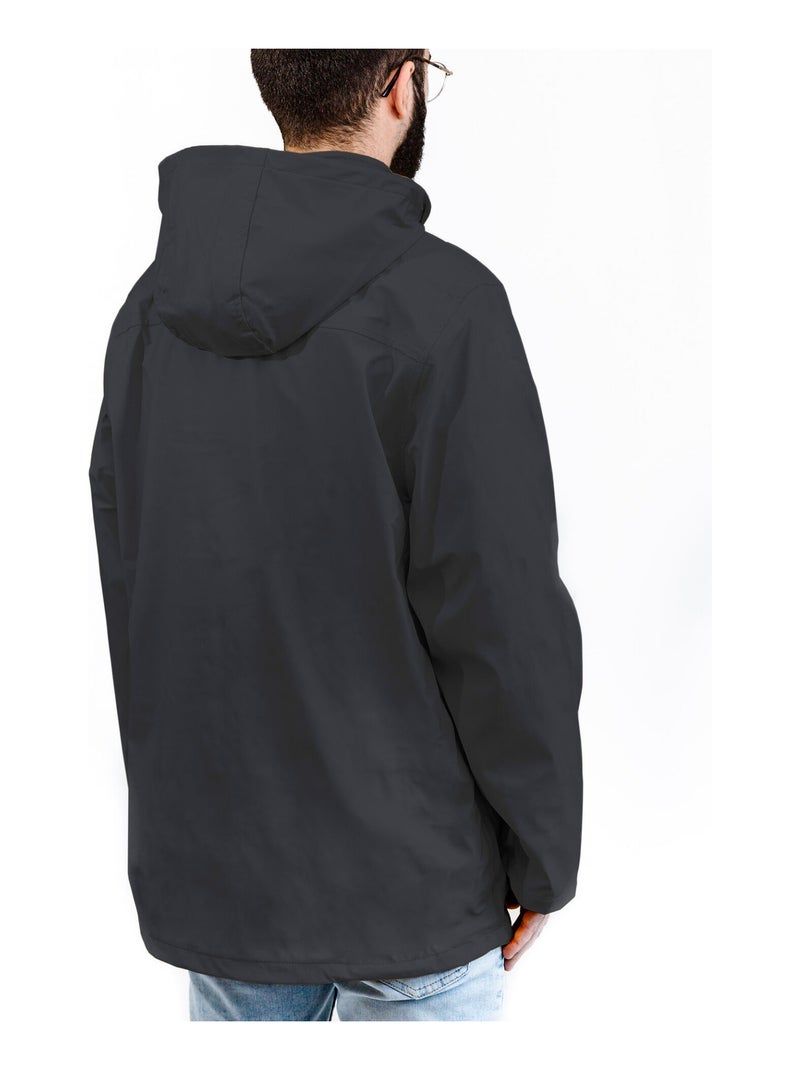 Ciré homme 'BREIZH OCEAN', Coutures et zip étanches, Doublure rayée de style marinière. Kaki - Kiabi