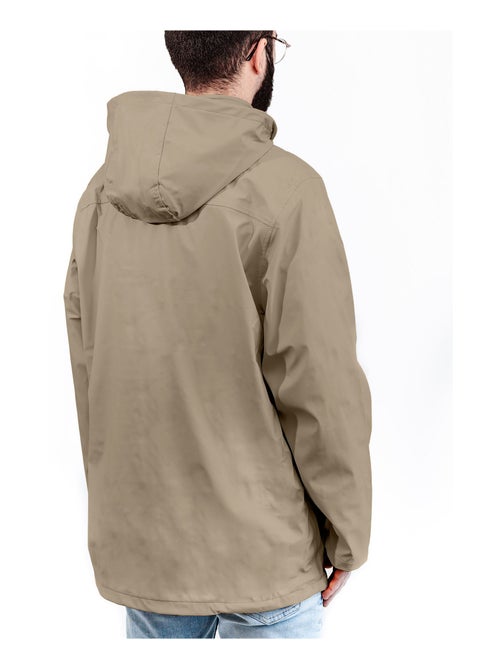 Ciré homme 'BREIZH OCEAN', Coutures et zip étanches, Doublure rayée de style marinière. - Kiabi