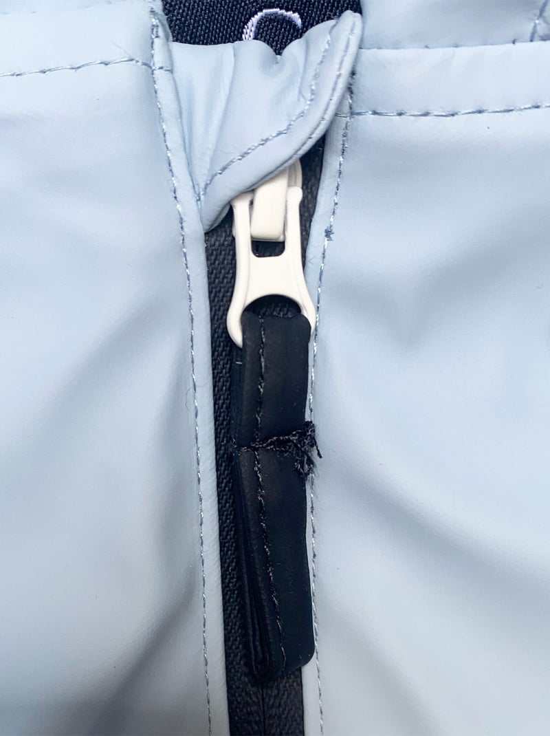 Ciré imperméable bébé avec Capuche 'Breizh Ocean', Poncho Intérieur rayé avec Broderie Bleu ciel - Kiabi