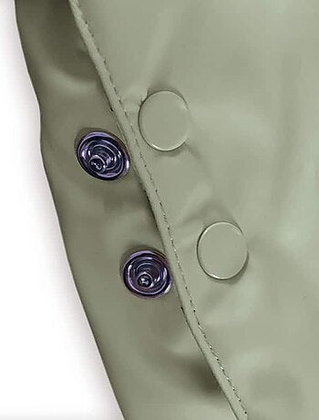 Ciré imperméable bébé avec Capuche 'Breizh Ocean', Poncho Intérieur rayé avec Broderie
