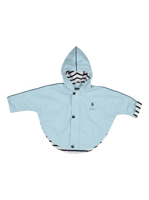 Ciré imperméable bébé 'Breizh Ocean' avec Capuche, Poncho Intérieur rayé - Kiabi