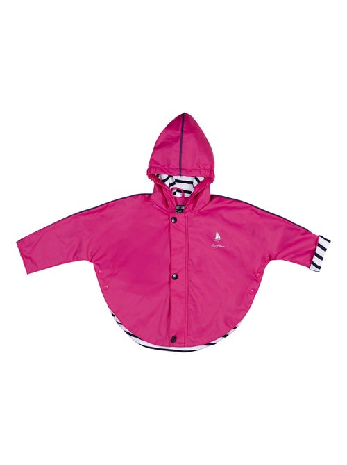 Ciré imperméable bébé 'Breizh Ocean' avec Capuche, Poncho Intérieur rayé - Kiabi