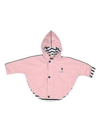 Ciré imperméable bébé 'Breizh Ocean' avec Capuche, Poncho Intérieur rayé
