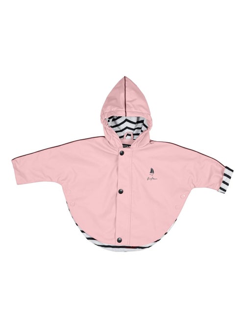Ciré imperméable bébé 'Breizh Ocean' avec Capuche, Poncho Intérieur rayé - Kiabi