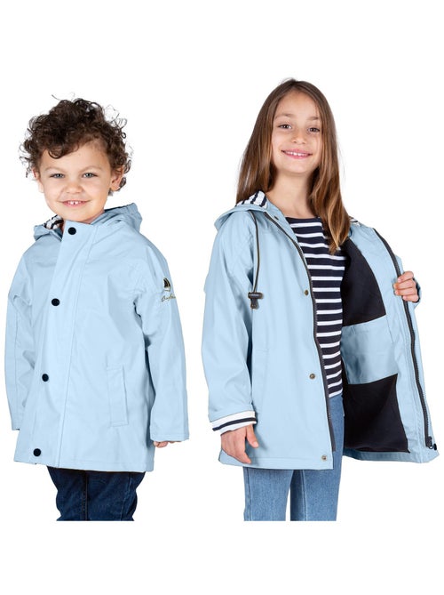 Ciré imperméable 'Breizh Océan' - Intérieur Polaire, Veste avec Capuche rayée Mixte, garçon ou Fille - Kiabi