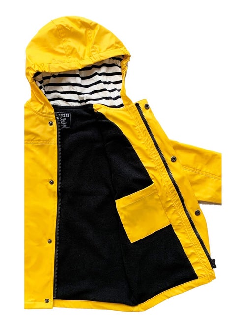 Ciré imperméable 'Breizh Océan' - Intérieur Polaire, Veste avec Capuche rayée Mixte, garçon ou Fille - Kiabi