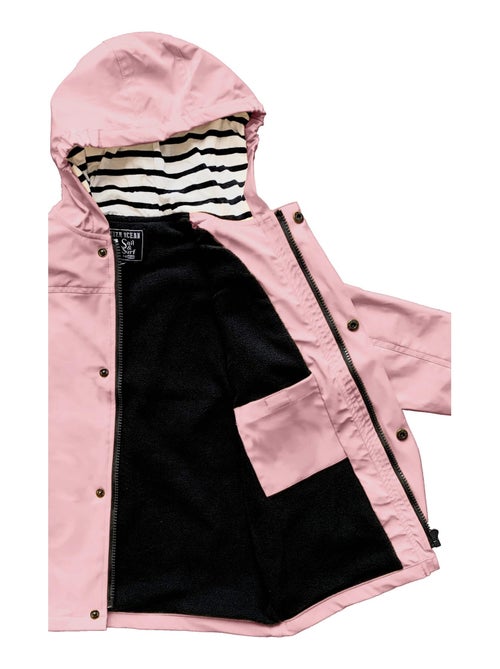 Ciré imperméable 'Breizh Océan' - Intérieur Polaire, Veste avec Capuche rayée Mixte, garçon ou Fille - Kiabi