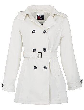 Ciré imperméable 'Breizh Océan', Coupe Trench, Capuche Amovible Femme