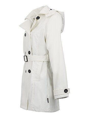 Ciré imperméable 'Breizh Océan', Coupe Trench, Capuche Amovible Femme