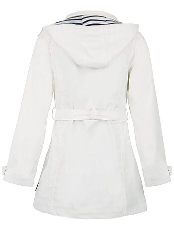 Ciré imperméable 'Breizh Océan', Coupe Trench, Capuche Amovible Femme