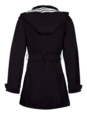 Ciré imperméable 'Breizh Océan', Coupe Trench, Capuche Amovible Femme