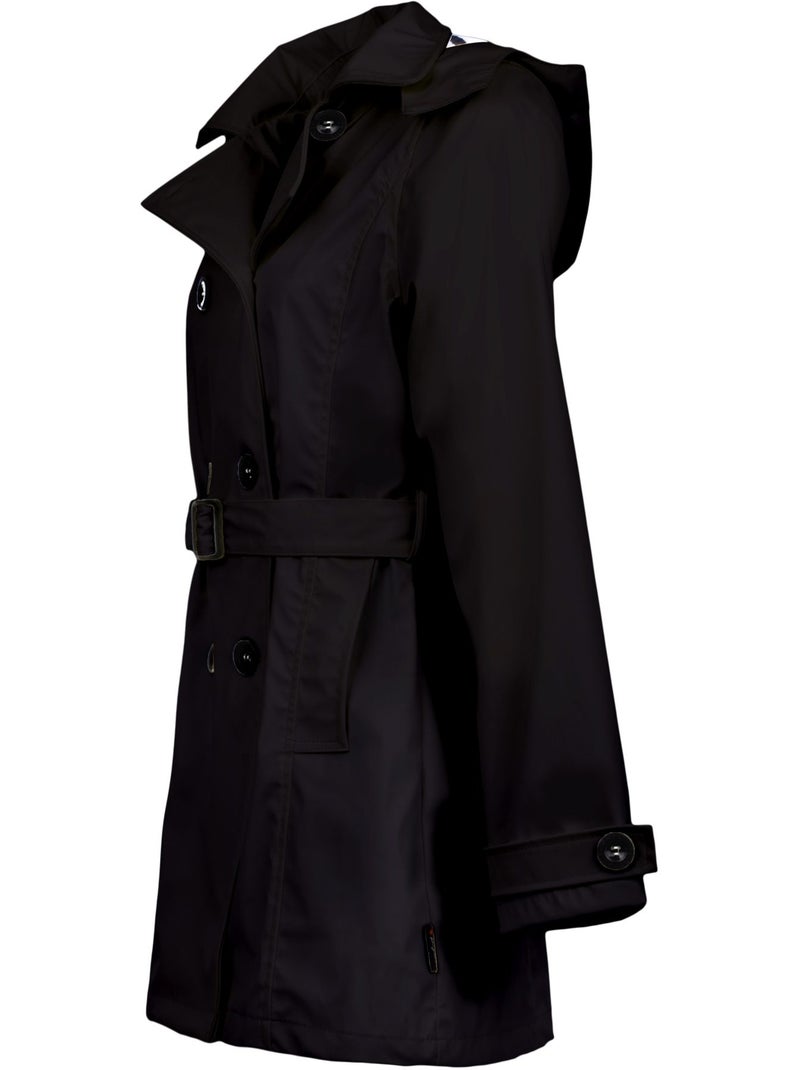 Ciré imperméable 'Breizh Océan', Coupe Trench, Capuche Amovible Femme Bleu marine - Kiabi