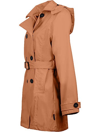 Ciré imperméable 'Breizh Océan', Coupe Trench, Capuche Amovible Femme