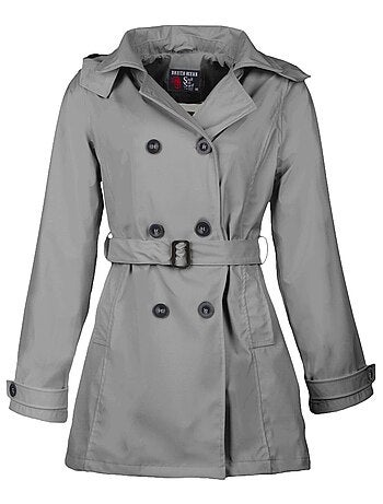 Ciré imperméable 'Breizh Océan', Coupe Trench, Capuche Amovible Femme