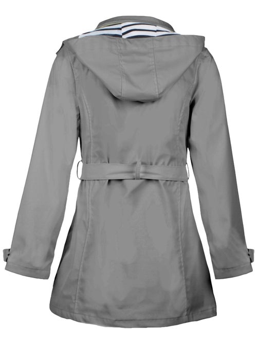 Ciré imperméable 'Breizh Océan', Coupe Trench, Capuche Amovible Femme - Kiabi