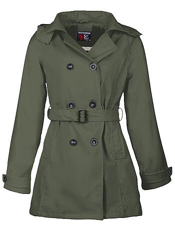 Ciré imperméable 'Breizh Océan', Coupe Trench, Capuche Amovible Femme