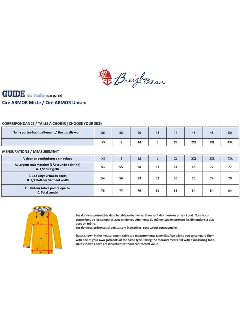 Ciré imperméable 'Breizh Océan', Manteau de pluie Homme ou Femme, veste mixte Bleu ciel - Kiabi