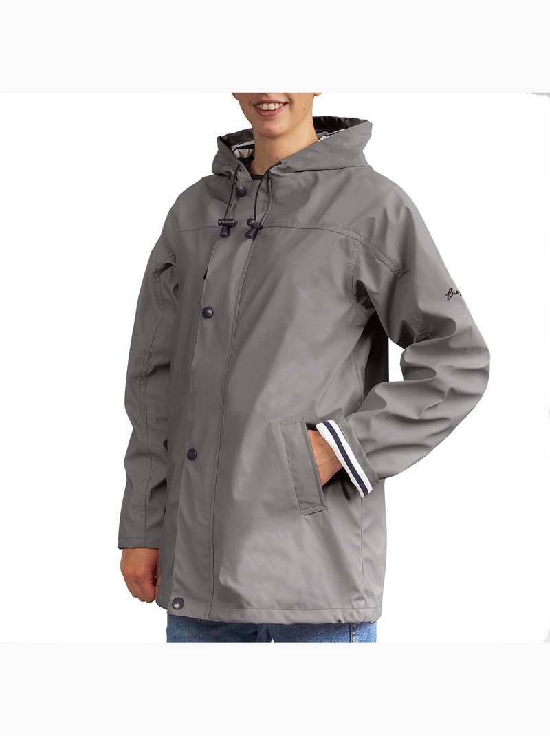Ciré imperméable 'Breizh Océan', Manteau de pluie Homme ou Femme, veste mixte Gris - Kiabi
