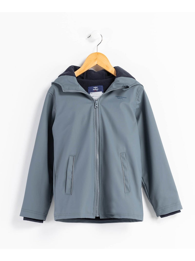 Ciré imperméable doublé polaire - terre de marins Gris foncé - Kiabi
