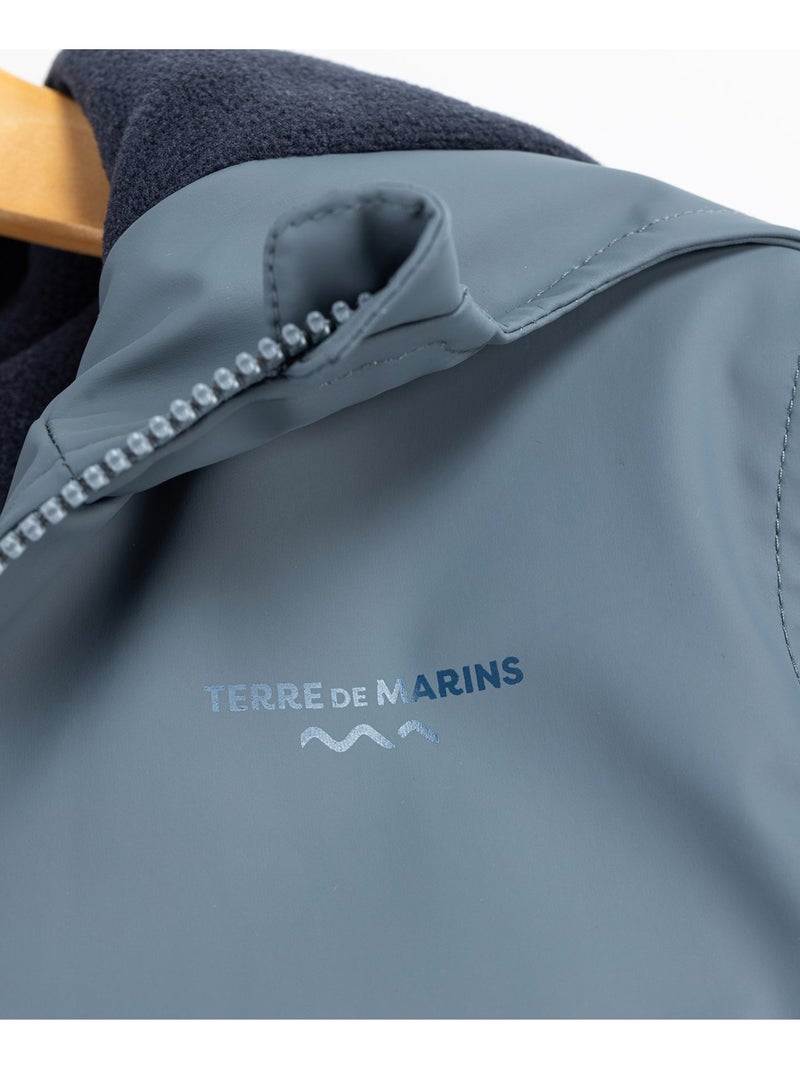 Ciré imperméable doublé polaire - terre de marins Gris foncé - Kiabi