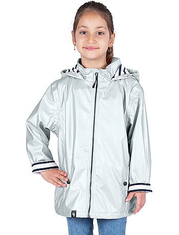 Ciré imperméable enfant 'Breizh Océan', intérieur jersey rayé - Mixte, garçon ou fille