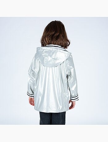 Ciré imperméable enfant 'Breizh Océan', intérieur jersey rayé - Mixte, garçon ou fille