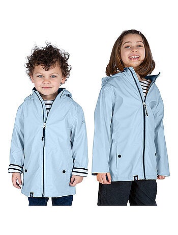 Ciré imperméable enfant 'Breizh Océan', intérieur jersey rayé - Mixte, garçon ou fille