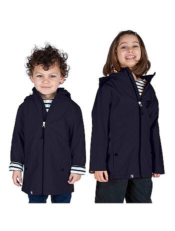 Ciré imperméable enfant 'Breizh Océan', intérieur jersey rayé - Mixte, garçon ou fille