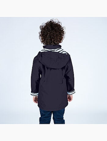 Ciré imperméable enfant 'Breizh Océan', intérieur jersey rayé - Mixte, garçon ou fille