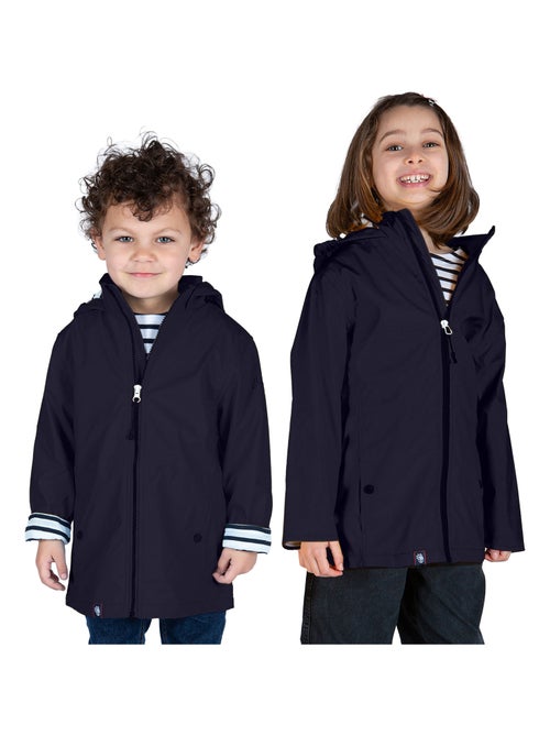 Ciré imperméable enfant 'Breizh Océan', intérieur jersey rayé - Mixte, garçon ou fille - Kiabi