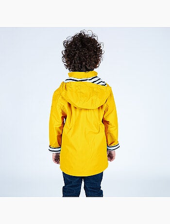 Ciré imperméable enfant 'Breizh Océan', intérieur jersey rayé - Mixte, garçon ou fille