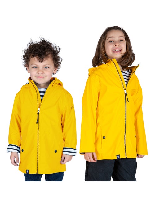 Ciré imperméable enfant 'Breizh Océan', intérieur jersey rayé - Mixte, garçon ou fille - Kiabi