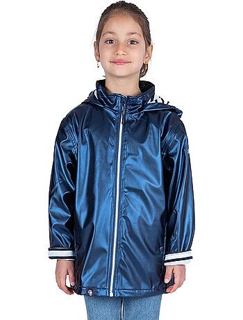 Ciré imperméable enfant 'Breizh Océan', intérieur jersey rayé - Mixte, garçon ou fille