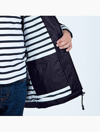 Ciré imperméable enfant 'Breizh Océan', intérieur jersey rayé - Mixte, garçon ou fille