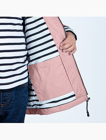 Ciré imperméable enfant 'Breizh Océan', intérieur jersey rayé - Mixte, garçon ou fille