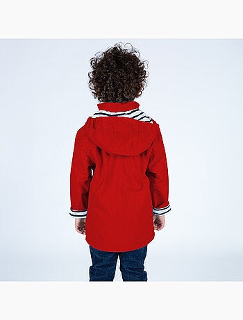Ciré imperméable enfant 'Breizh Océan', intérieur jersey rayé - Mixte, garçon ou fille