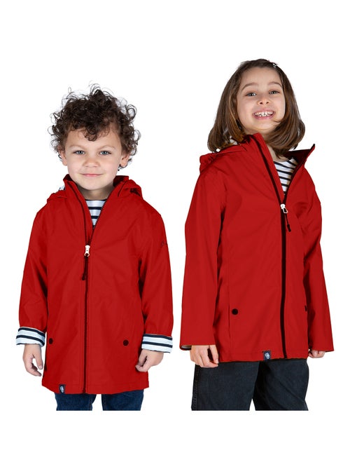 Ciré imperméable enfant 'Breizh Océan', intérieur jersey rayé - Mixte, garçon ou fille - Kiabi