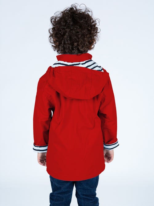 Ciré imperméable enfant 'Breizh Océan', intérieur jersey rayé - Mixte, garçon ou fille - Kiabi