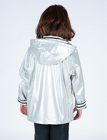 Ciré imperméable enfant 'Breizh Océan', intérieur jersey rayé - Mixte, garçon ou fille