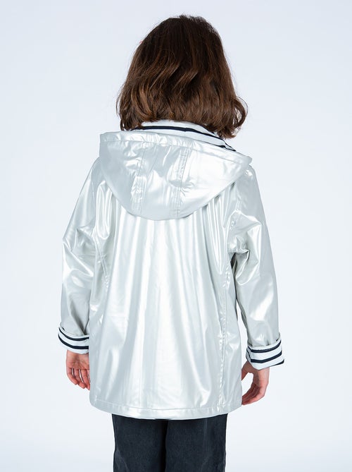 Ciré imperméable enfant 'Breizh Océan', intérieur jersey rayé - Veste Fille - Kiabi