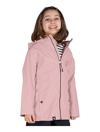 Ciré imperméable enfant 'Breizh Océan', intérieur jersey rayé - Mixte, garçon ou fille