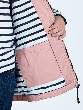 Ciré imperméable enfant 'Breizh Océan', intérieur jersey rayé - Mixte, garçon ou fille