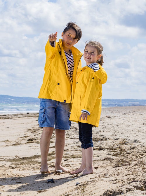 Ciré imperméable enfant 'Breizh Océan', intérieur jersey rayé - Veste Fille - Kiabi