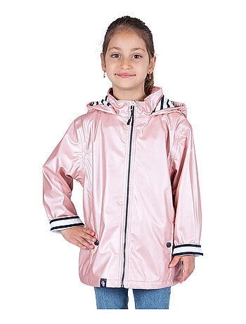 Ciré imperméable enfant 'Breizh Océan', intérieur jersey rayé - Mixte, garçon ou fille