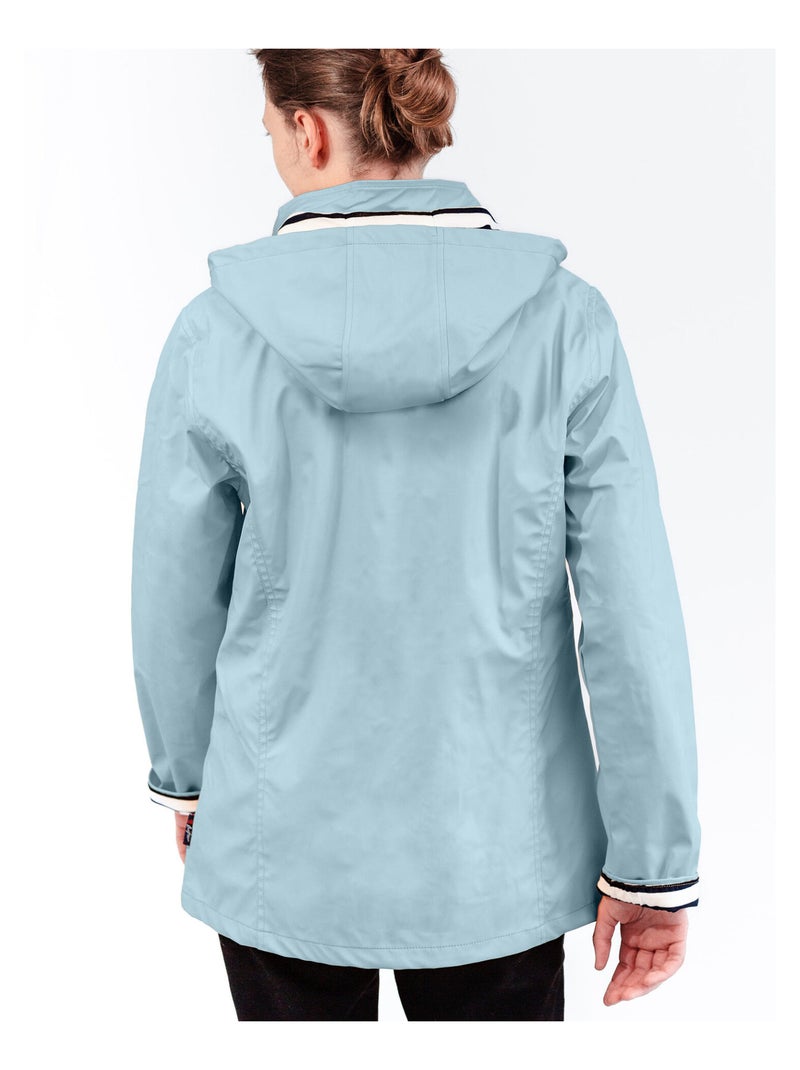 Ciré Imperméable Femme 'Breizh Océan' Coupe ajustée avec intérieur rayé Bleu ciel - Kiabi