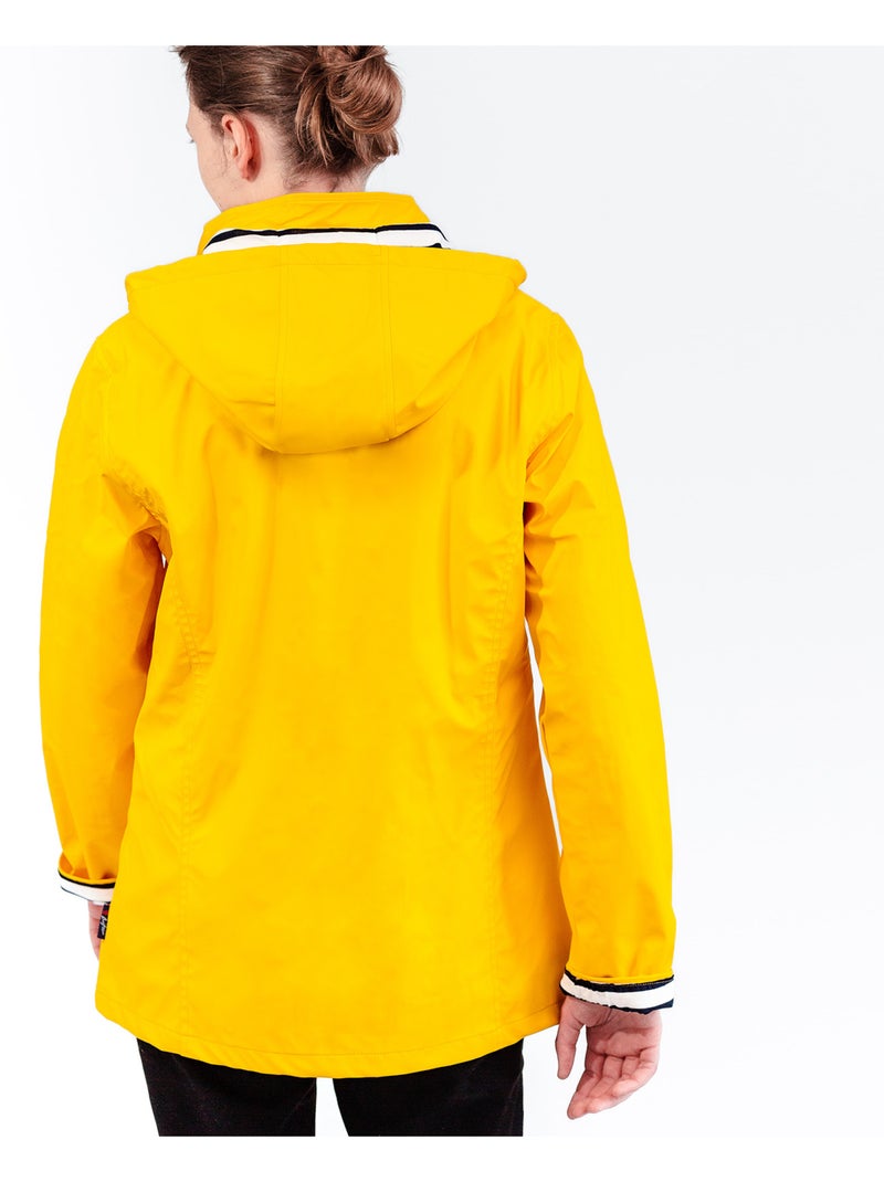 Ciré Imperméable Femme 'Breizh Océan' Coupe ajustée avec intérieur rayé Jaune - Kiabi