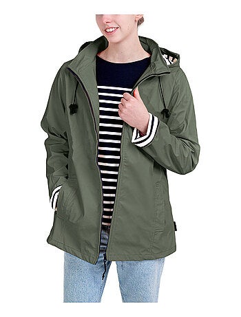 Ciré Imperméable Femme 'Breizh Océan' Coupe ajustée avec intérieur rayé