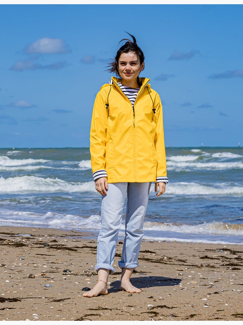 Ciré Imperméable Femme 'Breizh Océan' Coupe ajustée avec intérieur rayé Rouge - Kiabi